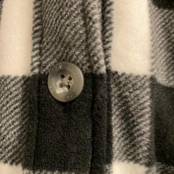 Eddie Bauer Black and White Microfleece Shirt - Picture 4 of 8